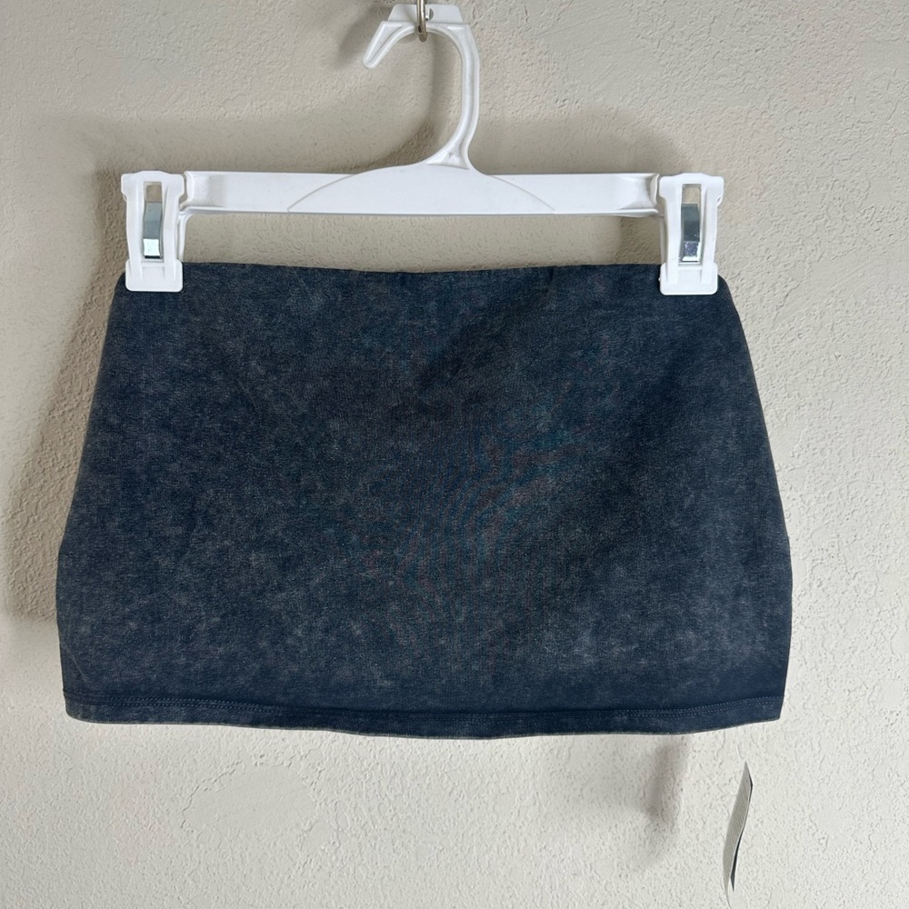 Aerie black tie dye halter crop top L NWT